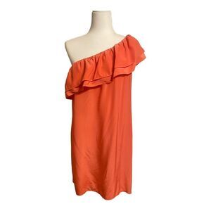 Alice & Trixie Ruffled Off Shoulder Silk Mini Dress